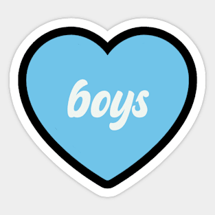 I Love Blue Boys Sticker